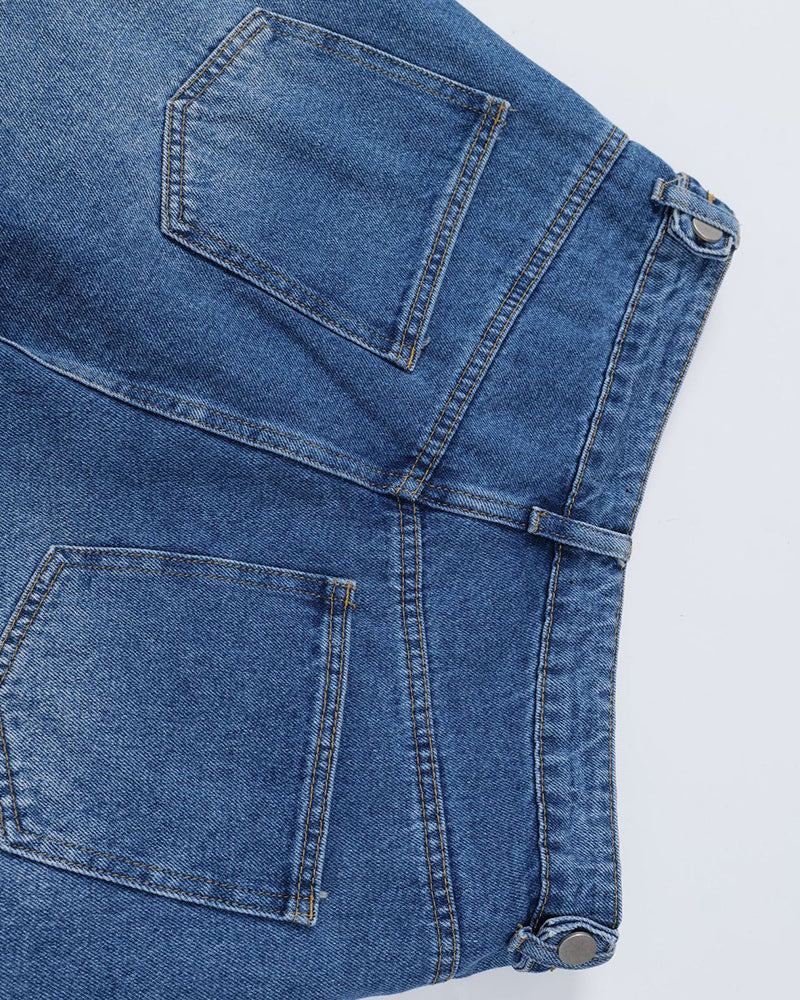 Vintage distressed denim shorts