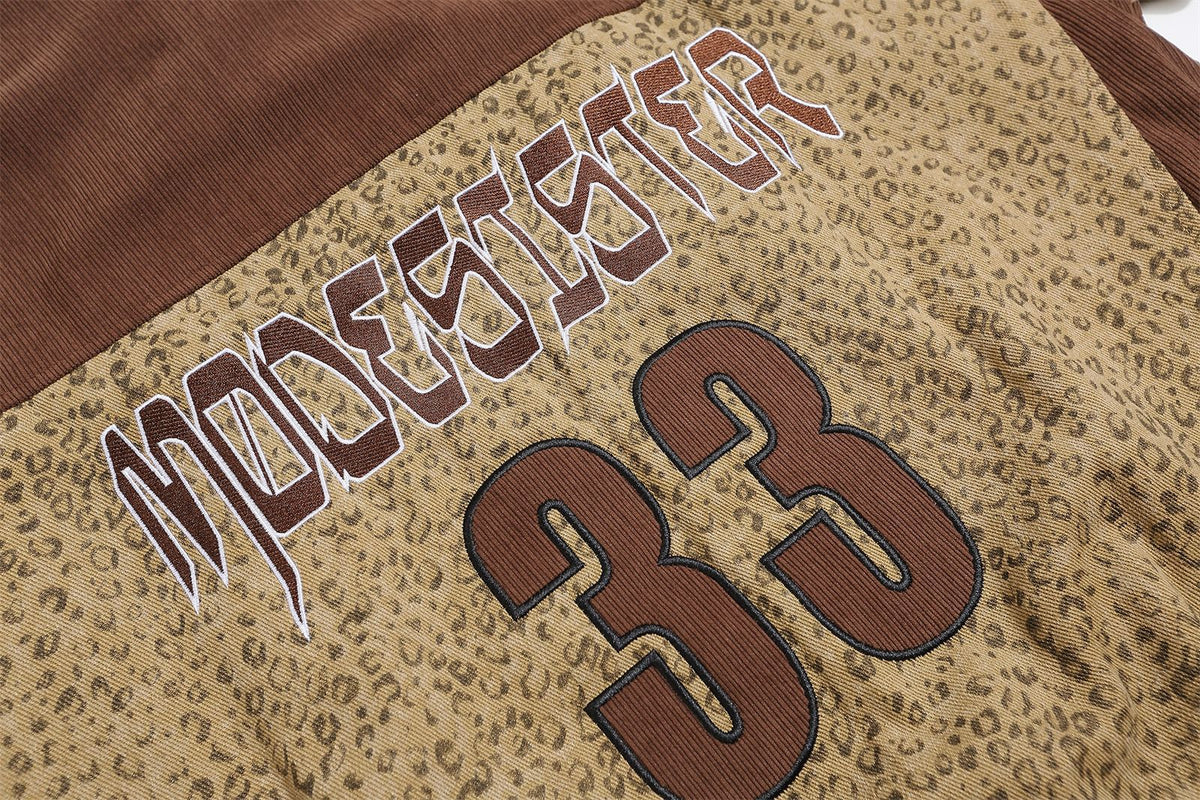 Retro contrast patchwork jacket