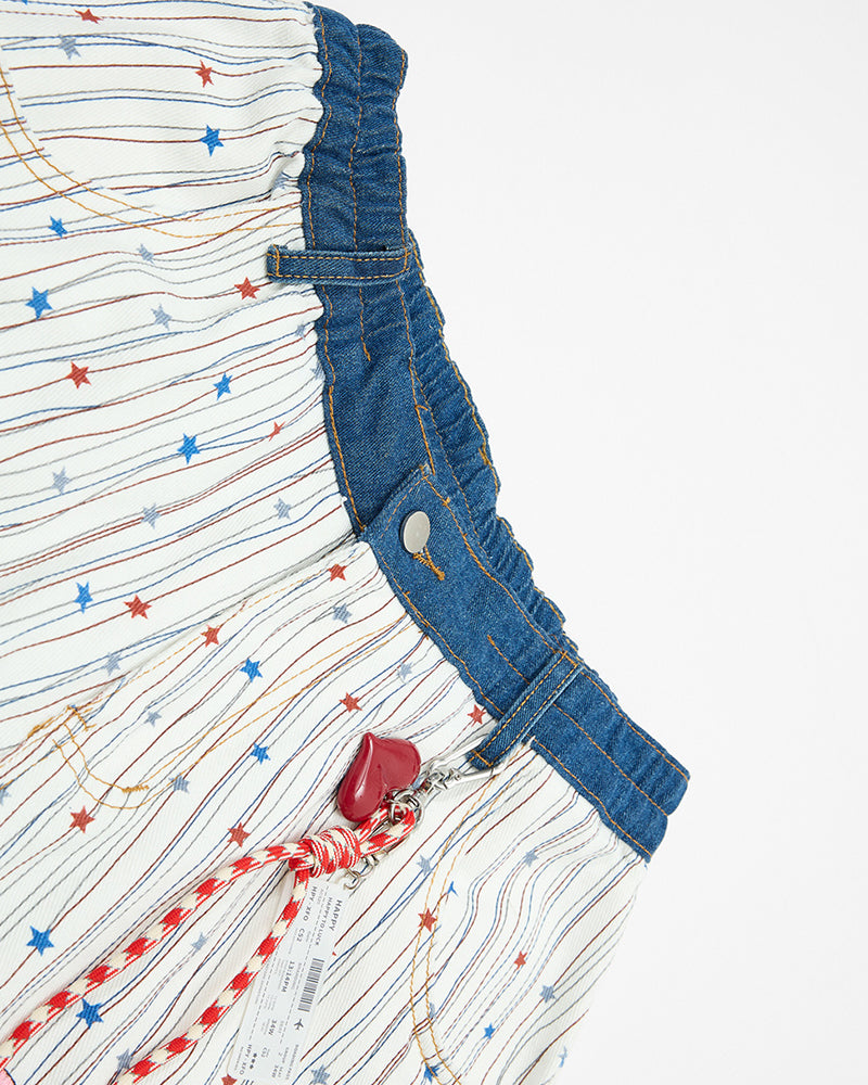 Retro striped casual pants