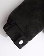 Retro-style short coat with fur collar