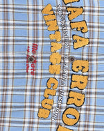 컬러블록 플레드 자수 셔츠