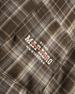 Embroidered plaid long-sleeved shirt