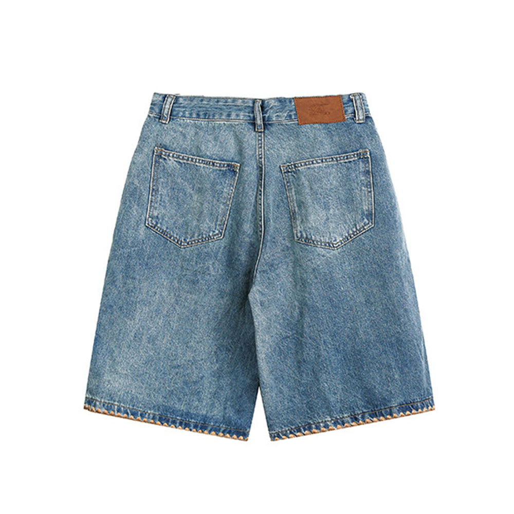 休閑刺綉牛仔褲