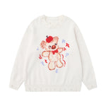 雙肩包玩偶情侶針織衫