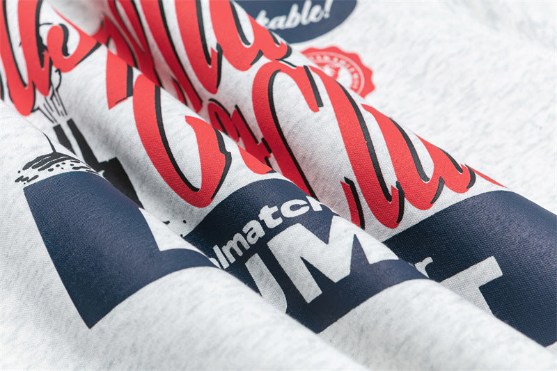 復古拼接撞色圓領衛衣