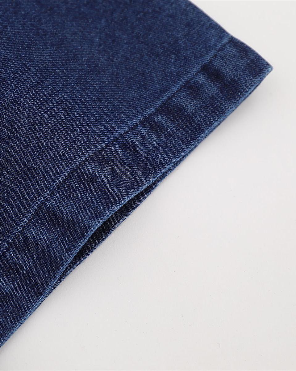 콘트라스트 패치 데님 반팔