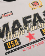 대조적인 컬러 레터링 짧은 소매