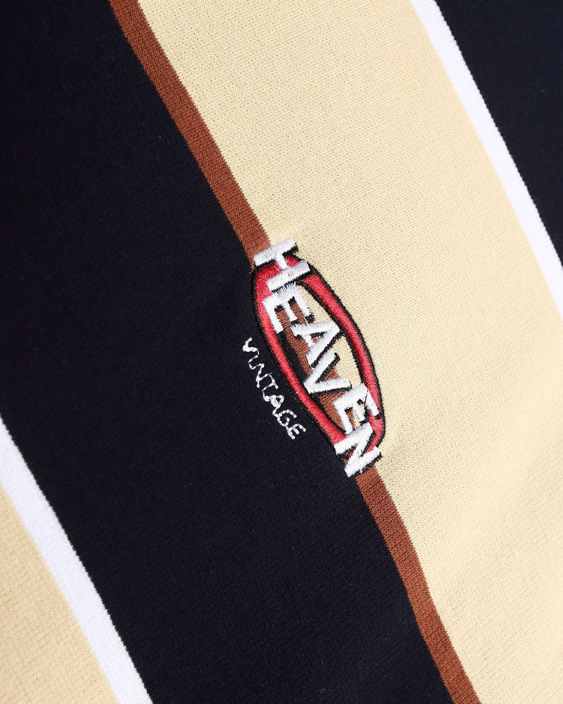 條紋撞色翻領衛衣