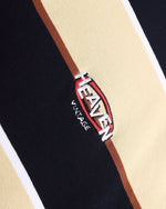 條紋撞色翻領衛衣