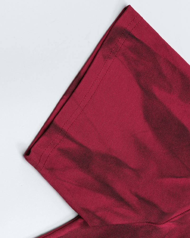 Tie-dye embroidered short sleeves