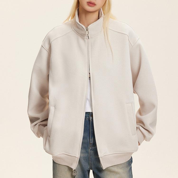 Simple stand collar versatile jacket