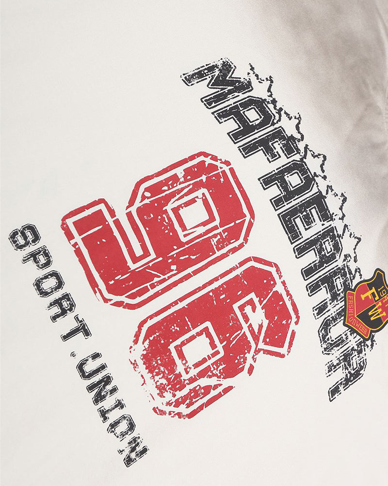 Printed letter short sleeves