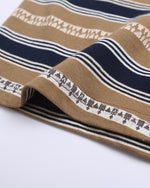 스트라이프 라펠 반소매