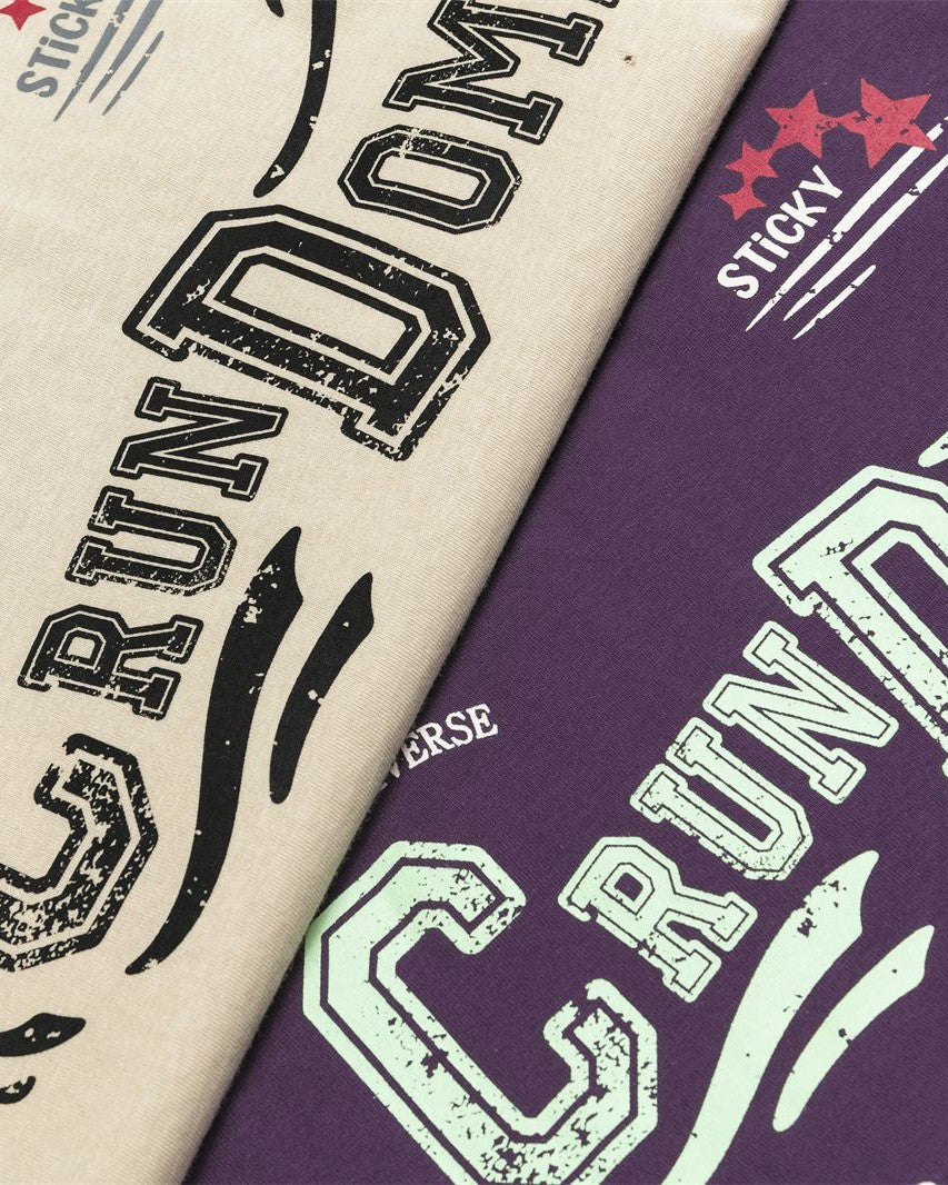 레트로 콘트라스트 컬러 블록 반팔