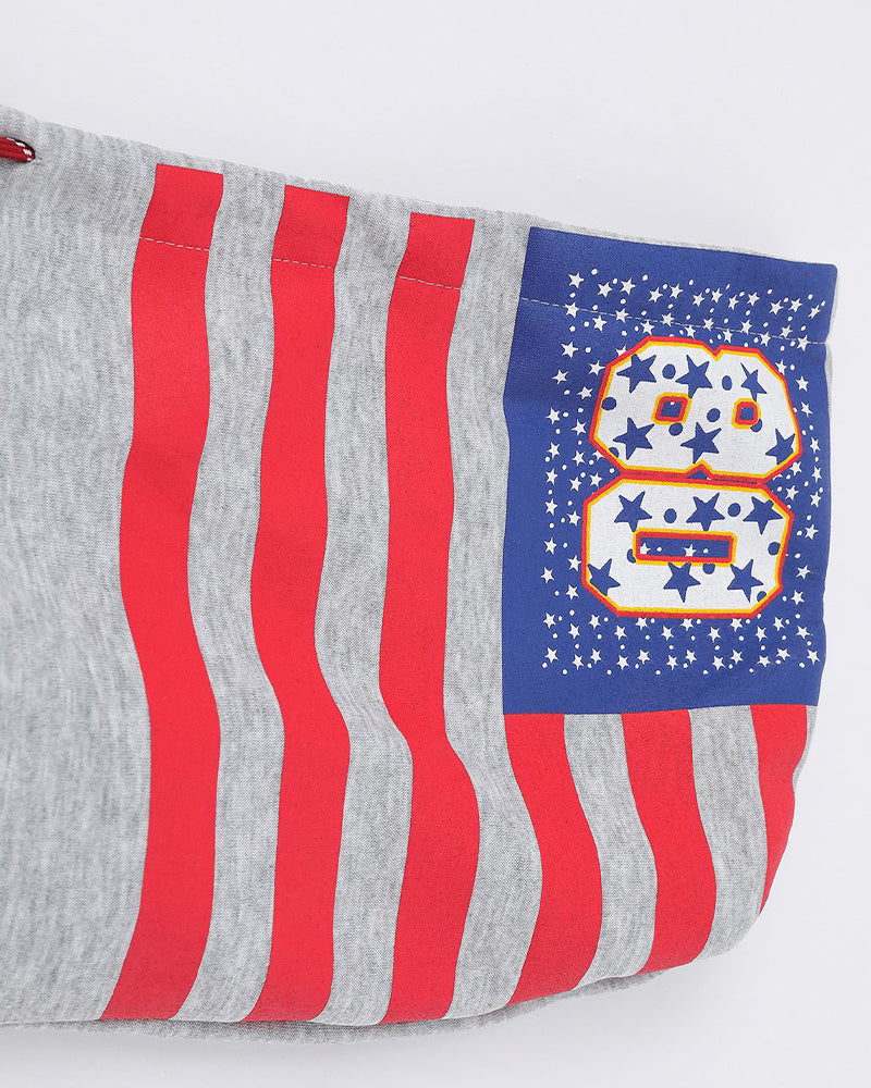 復古印花連帽衛衣