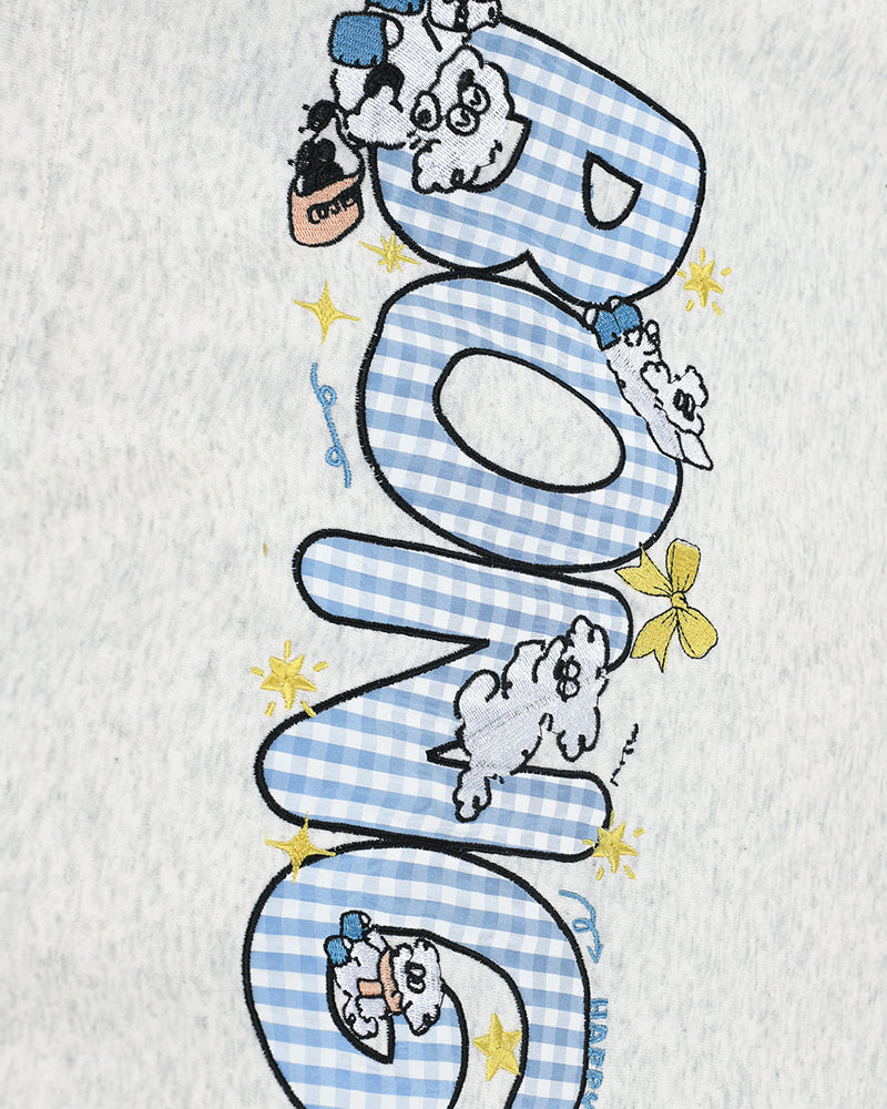 卡通刺綉連帽衛衣