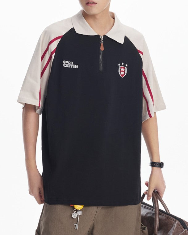 컬러블록 폴로 반팔