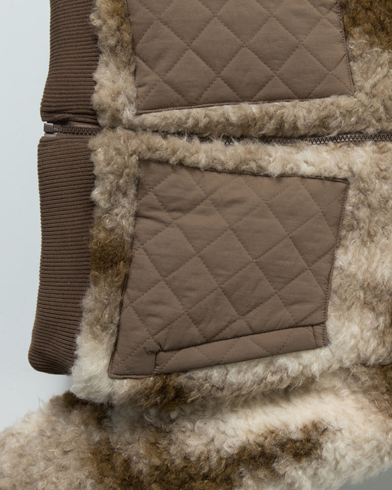 Thickened lambskin cotton-padded coat (women's style)