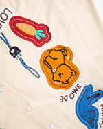 Fun color-block long-sleeved shirt