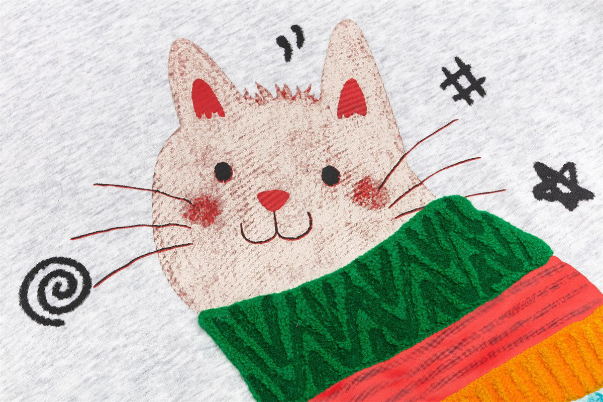 귀여운 고양이 반팔