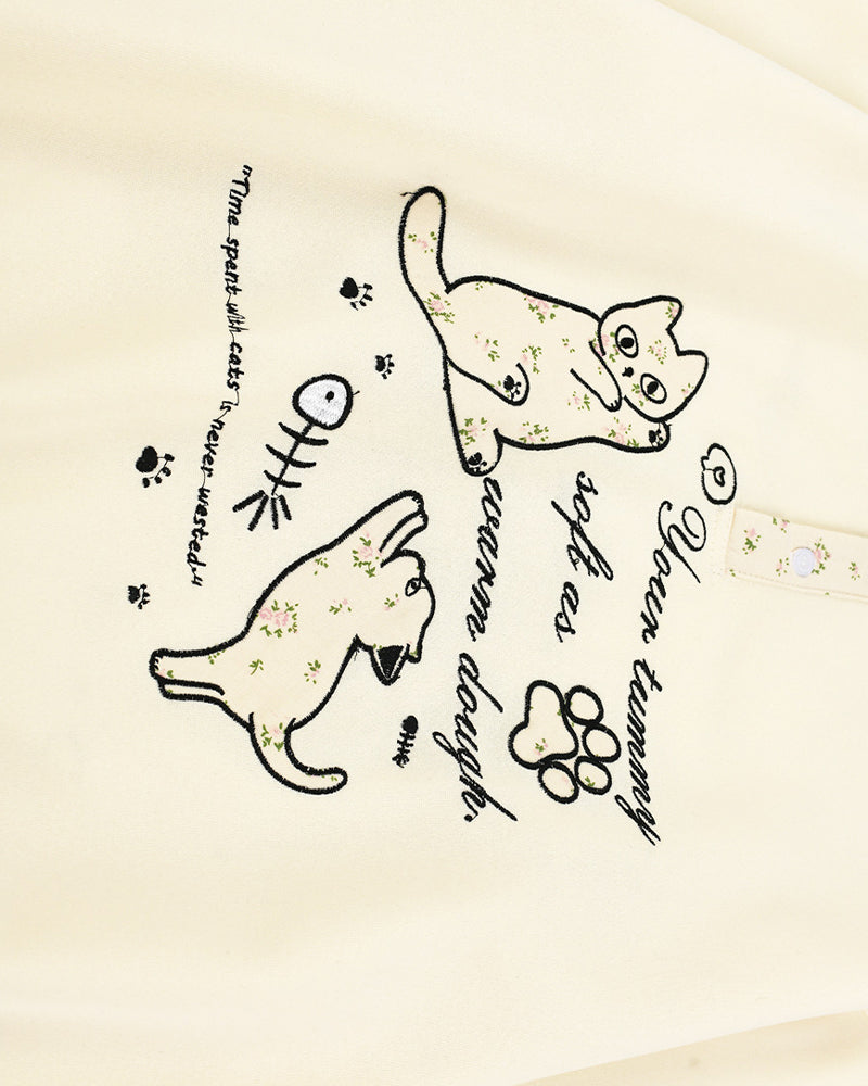 貓咪刺綉polo衛衣