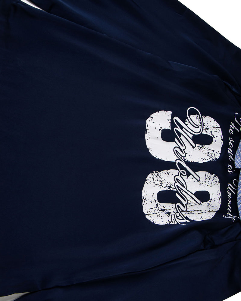 Plaid patchwork long sleeves (women's)