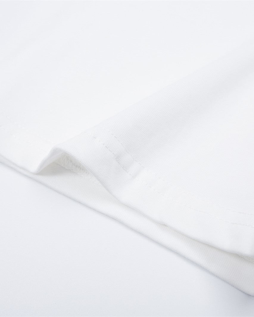 대조적인 색상 만화 짧은 소매