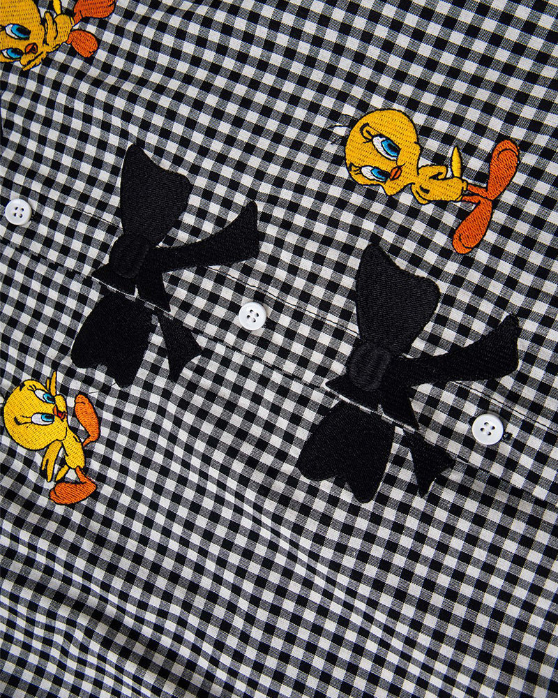 復古蝴蝶結長袖襯衫