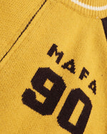 Retro contrast color stitching sweater