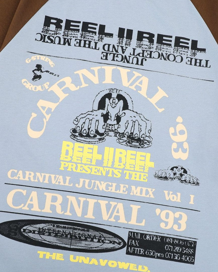 레트로 콘트라스트 프린트 반소매