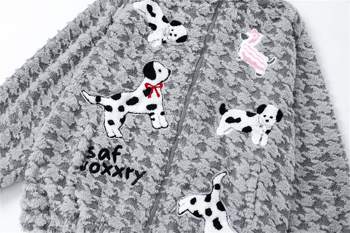 Fun Dalmatian Stand Collar Jacket