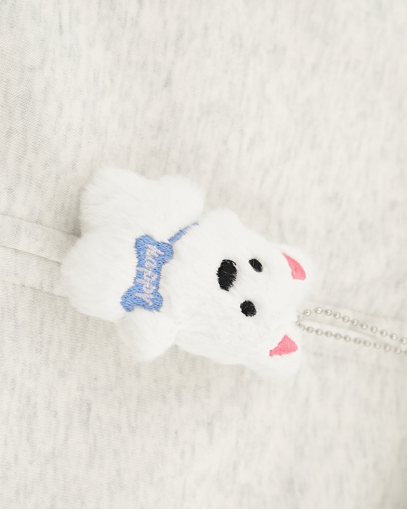 embroidered paneled lapel jacket