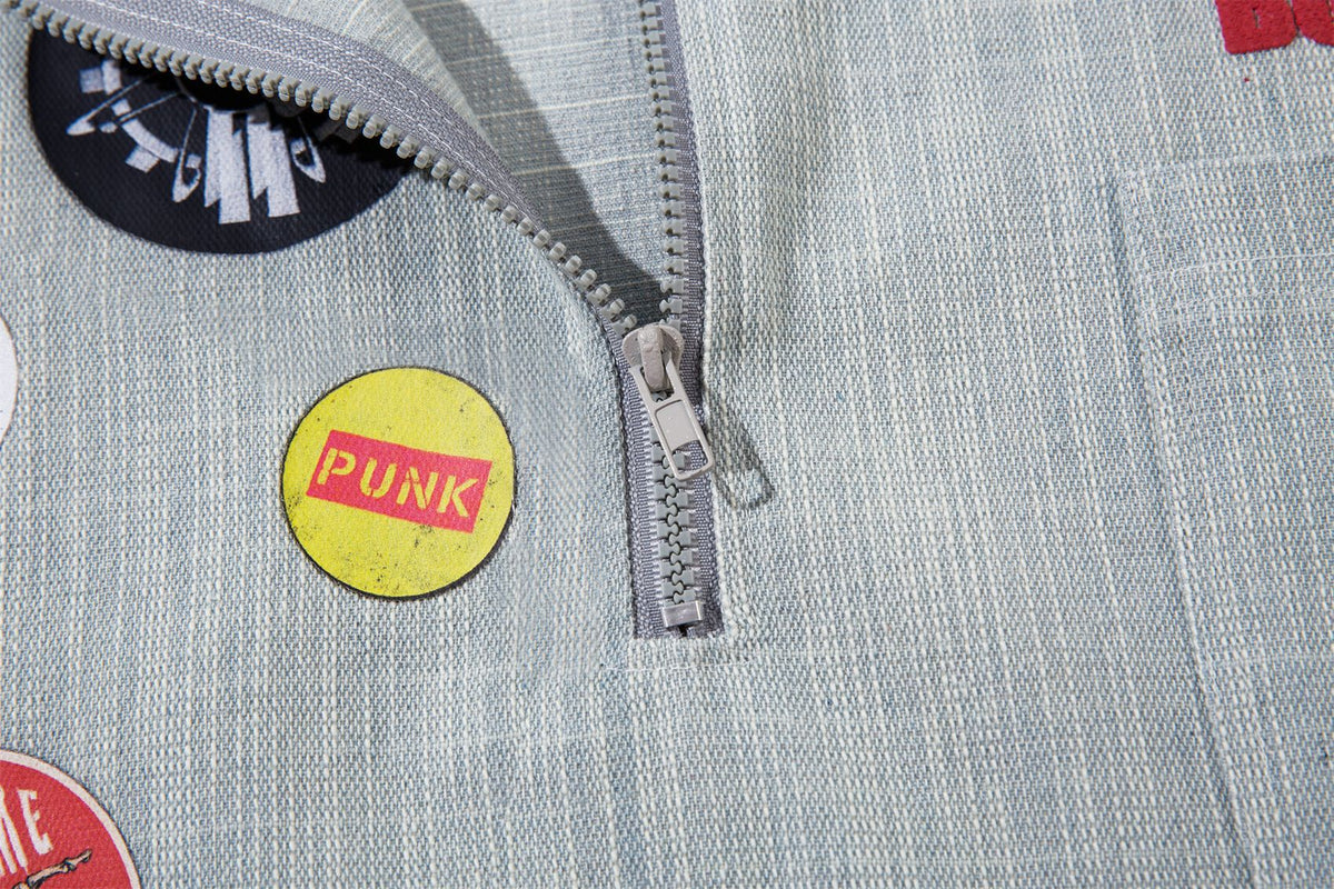 復古徽章情侶長袖