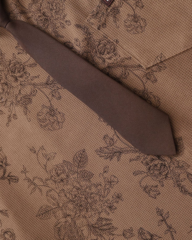 Floral Tie Long Sleeve Shirt