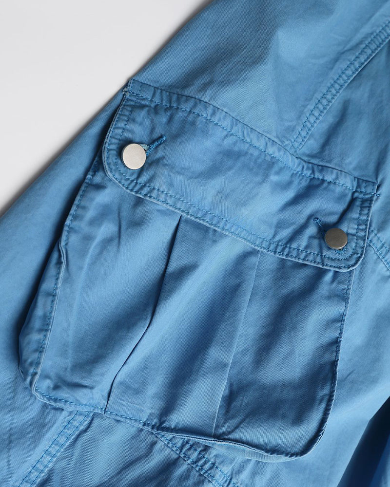 Distressed multi-pocket casual pants