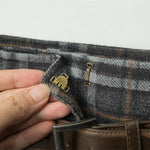 레트로 플레드 로우웨이스트 스커트