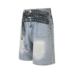 Loose waistband printed shorts