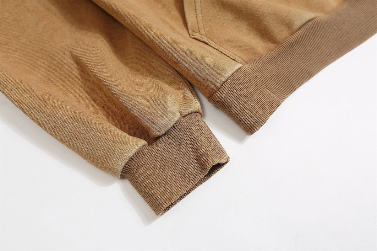 레트로 디스트레스드 폴로 스웨트셔츠