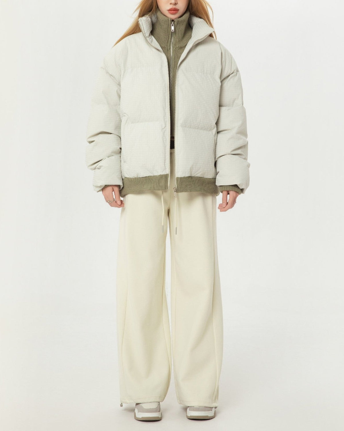 Retro contrast color simple cotton jacket