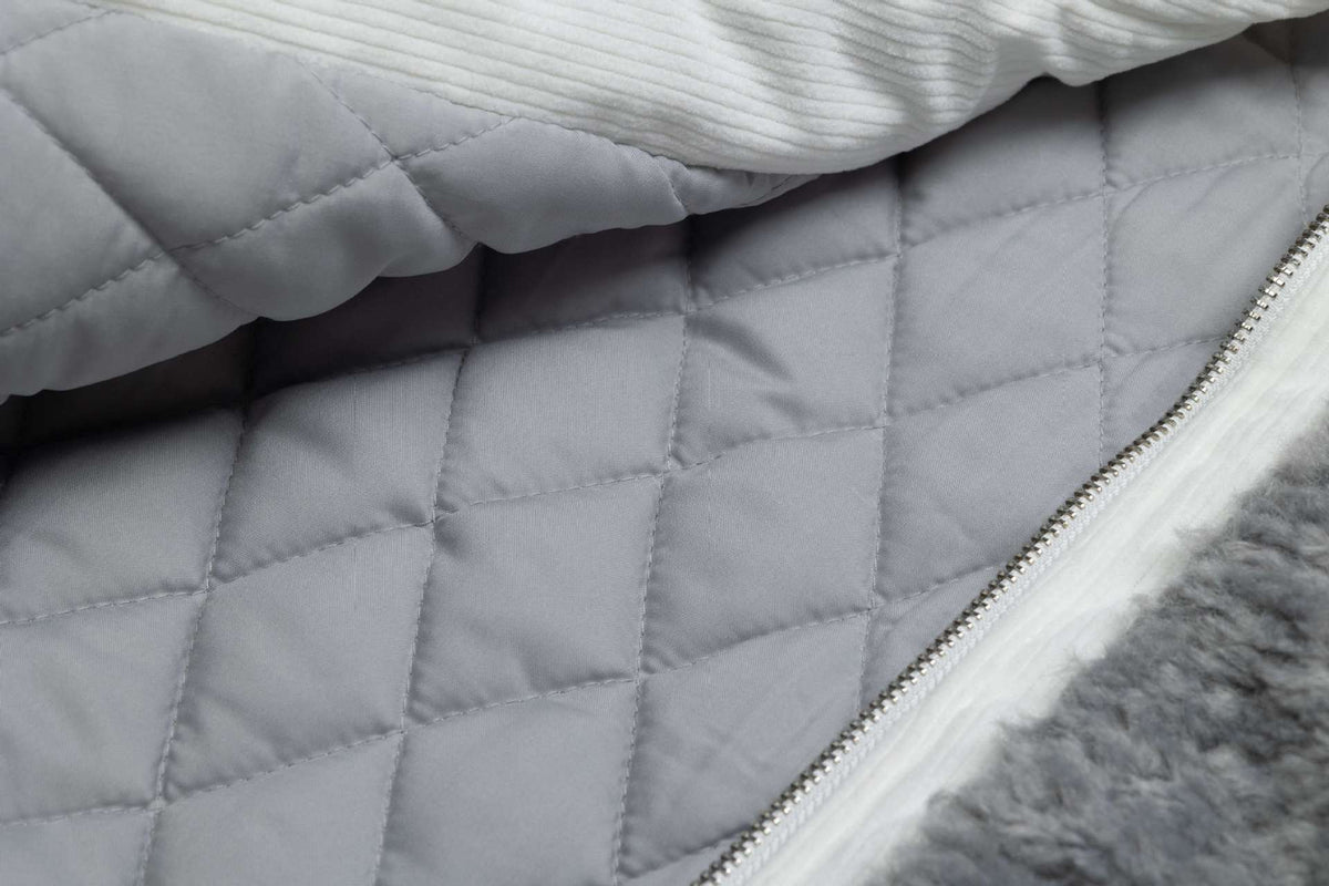 Retro fur patchwork cotton jacket