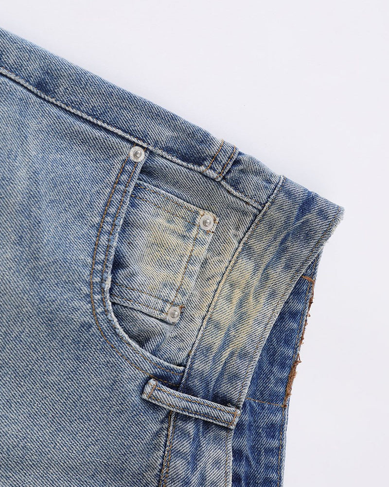 水洗做舊牛仔褲