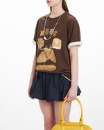 귀여운 프린트 커플 반팔