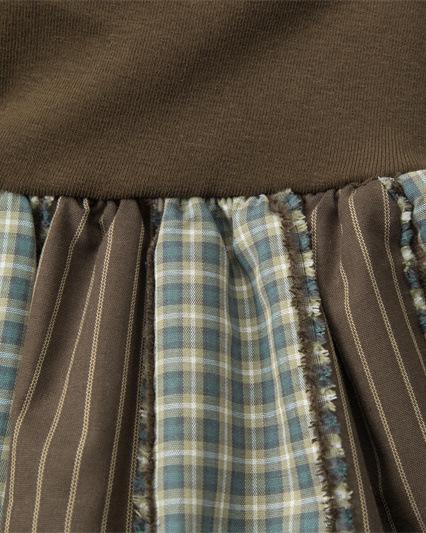 Plaid pleated skirt