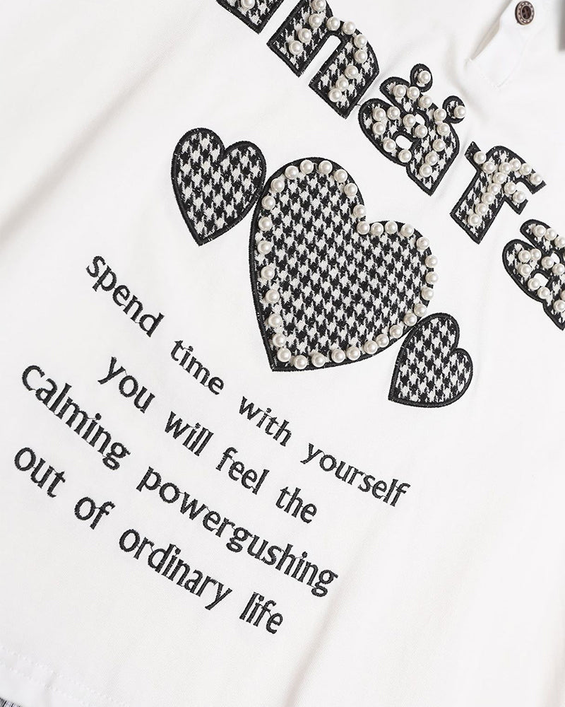 Spliced fake two-piece long sleeves