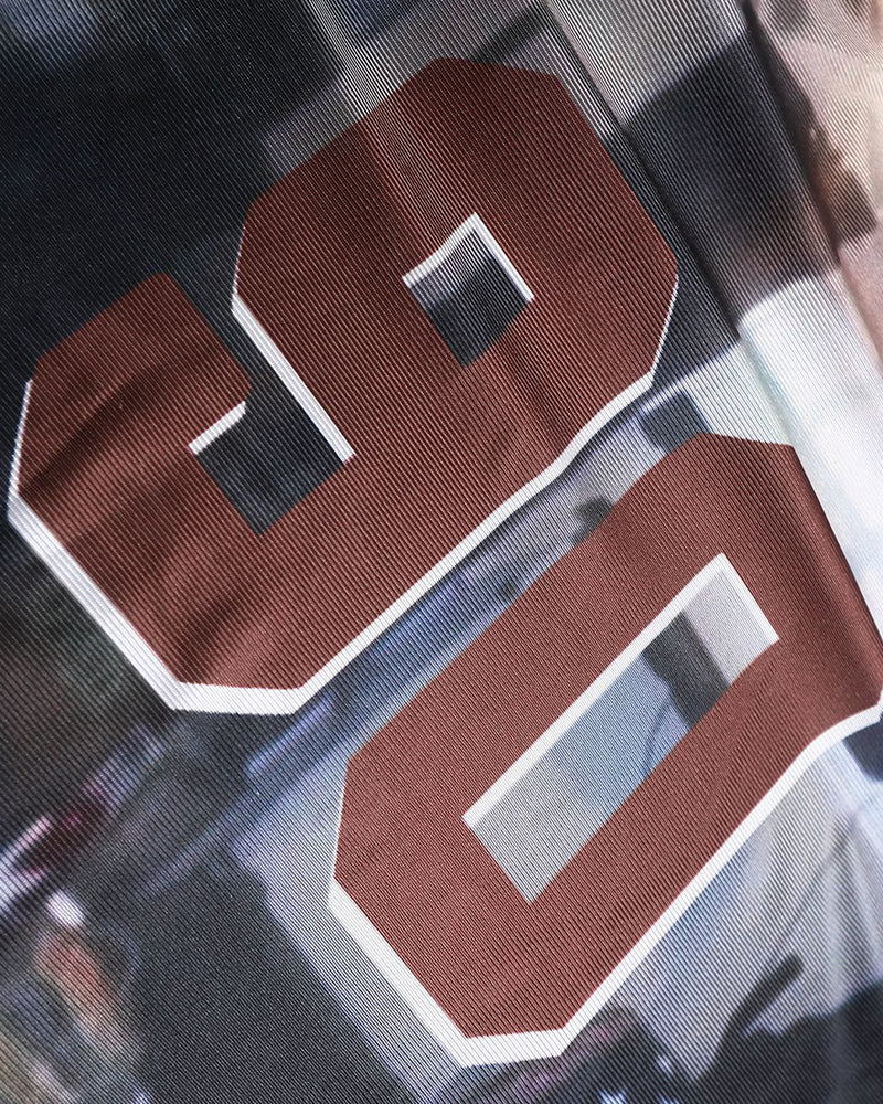 Retro contrasting color couple long sleeves