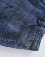 水洗牛仔直筒褲