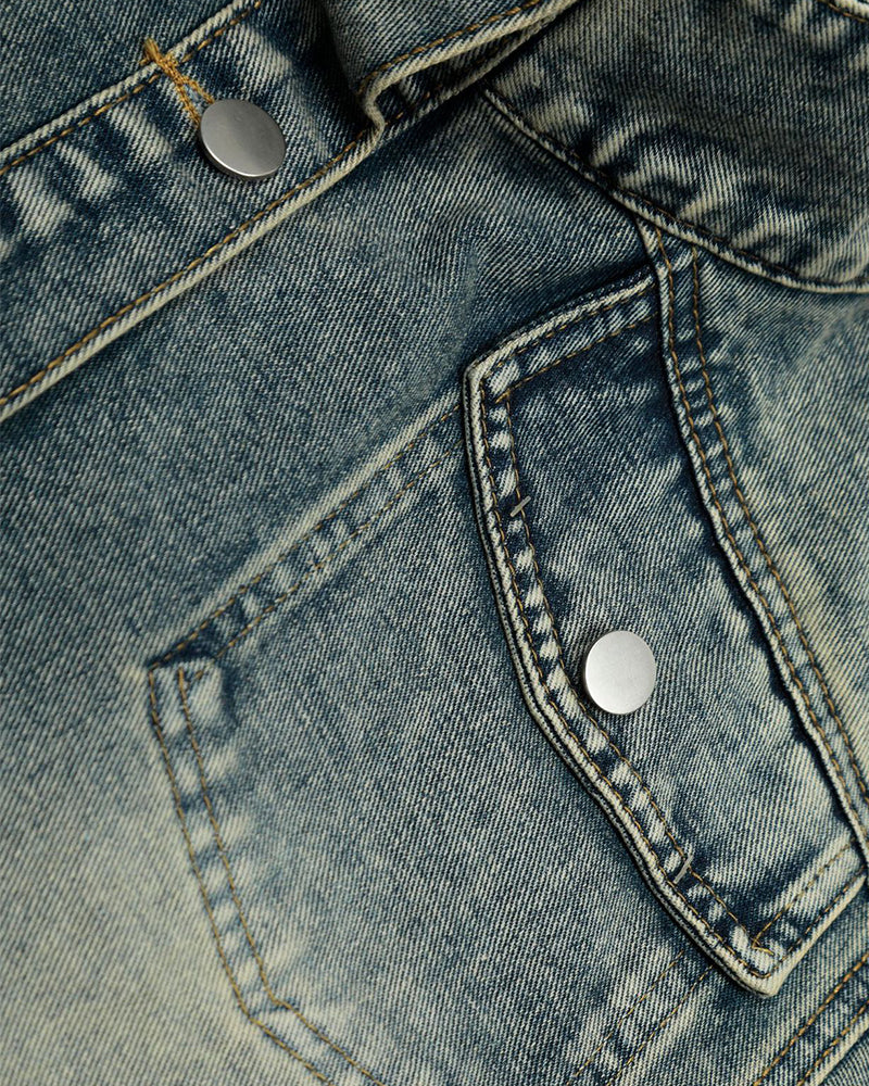 Retro simple denim jacket