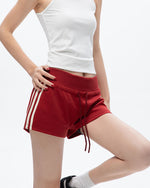 Retro Striped High Waist Shorts