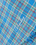 embroidered paneled long-sleeved shirt