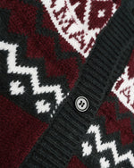 Vintage jacquard cardigan sweater